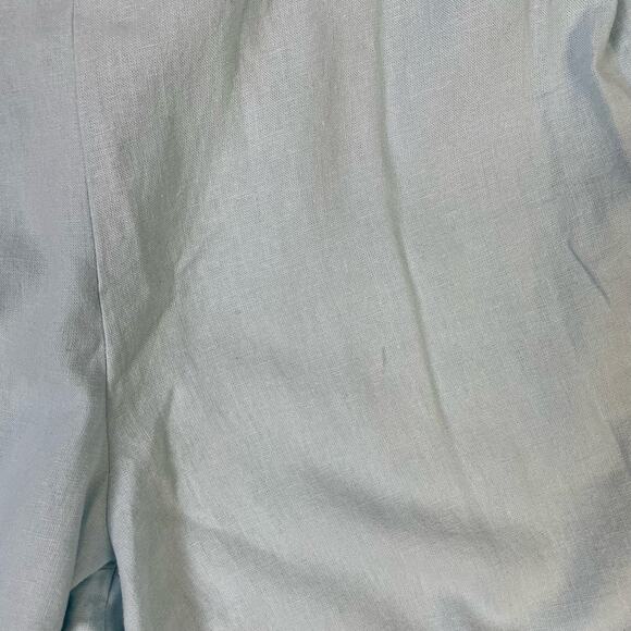 Madewell Pull On Straight Crop Linen Blend Casual Pants US Women's 10 New - Picture 8 of 9